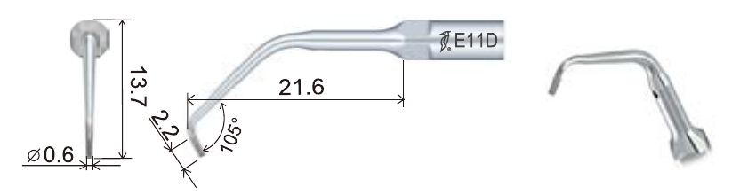 Размеры наконечника для скалера